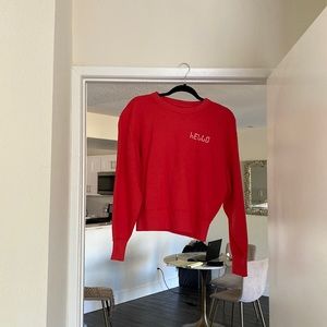 Rag and bone Red Hello Sweatshirt size small